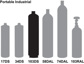 2% Oxygen Balance Nitrogen Certified Standard Mixture, 103 Liter Disposable Steel Cylinder, CGA-C10