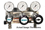 Airgas® 2 Cylinder High Pressure 0 - 1000 psig Chrome-Plated Brass Automatic Switchover System CGA-580