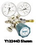 Airgas® Two Stage Brass 0-50 psi Analytical Cylinder Regulator With Needle Outlet CGA-590