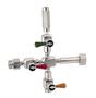 Airgas® Stainless Steel Cross-Purge Assembly With 3000 PSI Maximum Rated Inlet Pressure, CGA-590