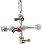 Airgas® Stainless Steel Cross-Purge Assembly With 3000 PSI Maximum Rated Inlet Pressure, CGA-705