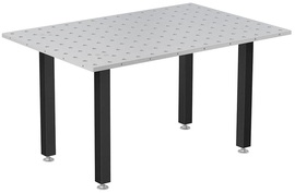 Siegmund 59" X 39" X 4" Steel Welding Table (With 4 24" - 37" Height Adjustable Legs)