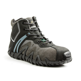 TERRA Size 8 1/2 Black Venom Mid Suede Leather Composite Toe Safety Boots With Direct Injected PU Midsole And Outsole