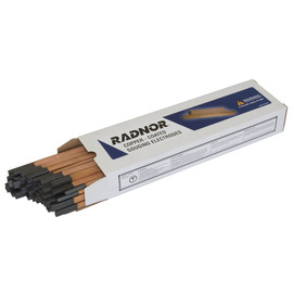 RADNOR™ 3/8" X 5/32" X 12" DC Flat Copperclad Arc Gouging Electrode (50 Each Per Box)