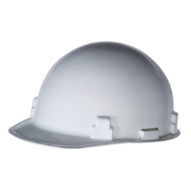 RADNOR™ White SmoothDome™ Polyethylene Cap Style Hard Hat With Ratchet Suspension