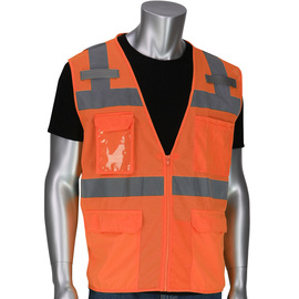 RADNOR™ Large Hi-Viz Orange Polyester Mesh Vest