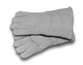 RADNOR™ Large 14" Gray Shoulder Split Cowhide Cotton Lined Stick Welders Gloves