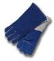 RADNOR™ Large 14" Gray And Blue Premium Side Split Cowhide Cotton Lined Stick Welders Gloves
