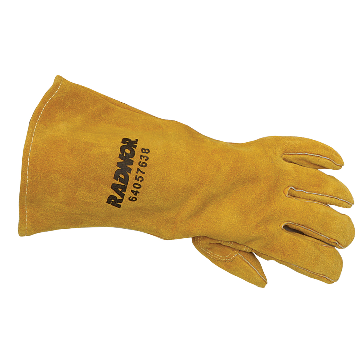 Airgas - RAD64057601 - RADNOR™ Large 14 Gray Shoulder Split Cowhide Cotton  Lined Stick Welders Gloves