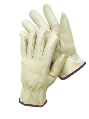 Radnor® Large Natural Premium Grain Cowhide Unlined Driver Gloves