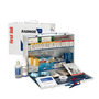 RADNOR™ White Metal Portable Or Wall Mounted 75 - 100 Person 2 Shelf First Aid Cabinet With Medicinals