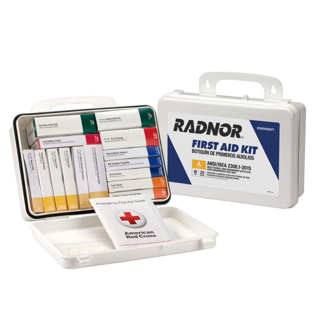 Airgas Safety Inc RAD64058071 16 Person ANSI A First Aid Kit w/ Plastic Case