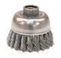 RADNOR™ 2 3/4" X 5/8" - 11 Carbon Steel Knot Wire Cup Brush