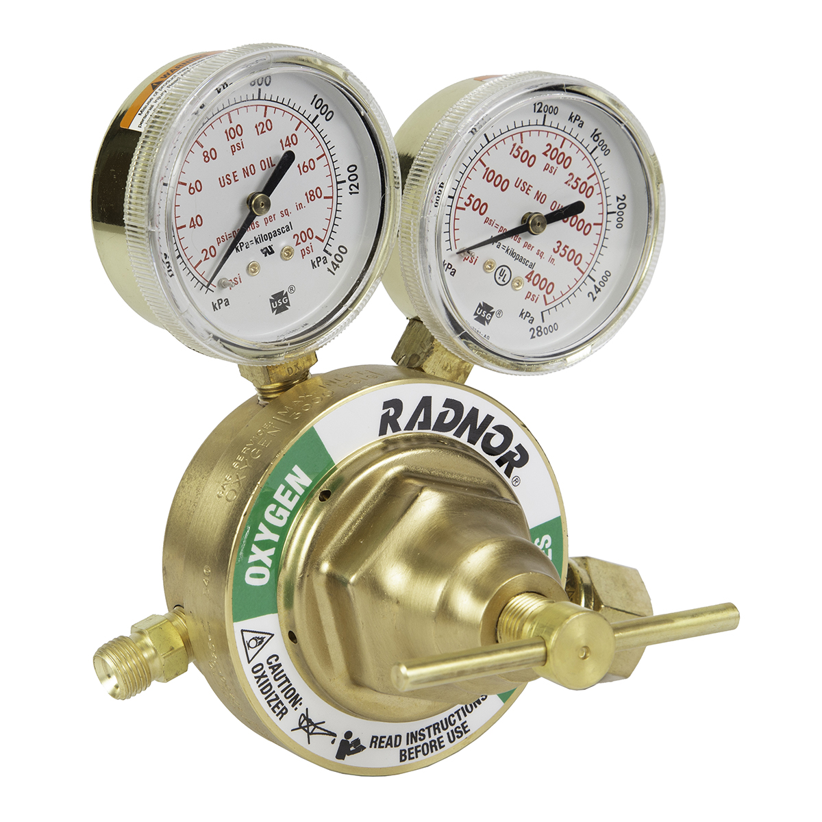 Airgas - RAD64003962 - RADNOR™ 9/16 - 18 B Brass Fuel Gas/Oxygen