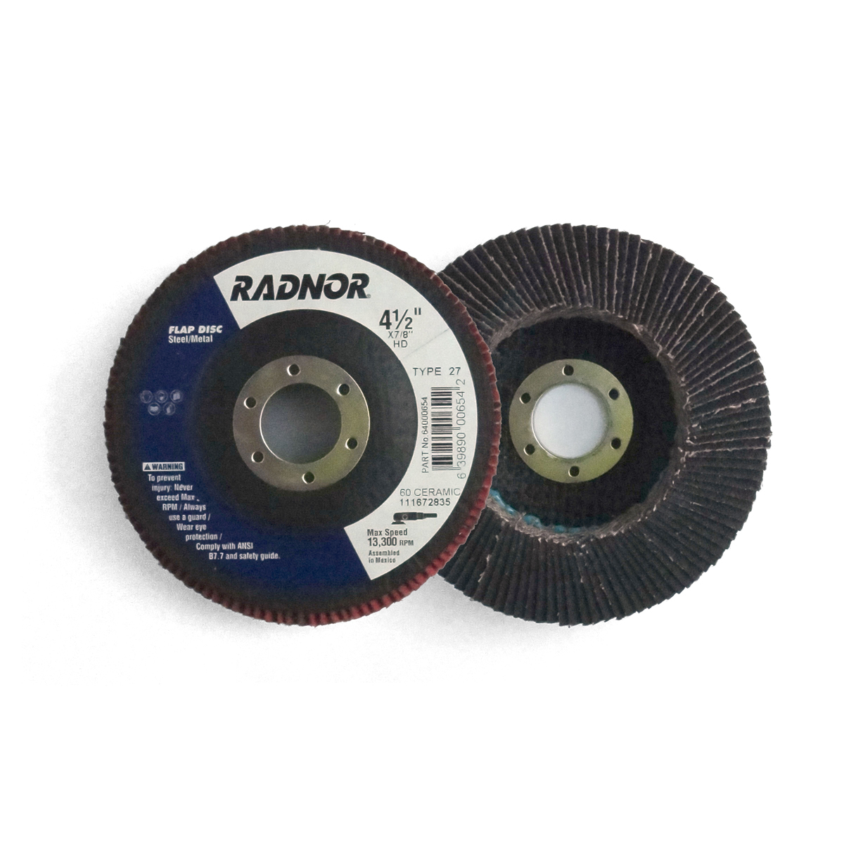 Airgas RAD64000654 RADNOR 4 1 2 X 7 8 60 Grit Type 27 Flap Disc airgas-rad64000654-radnor-4-1-2-x-7-8-60-grit-type-27-flap-disc