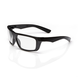 RADNOR™ Dynamo™ Black Safety Glasses With Clear Anti-Scratch Lens