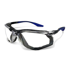 RADNOR™ Alpha Frameless Clear Safety Glasses With Clear Anti Fog Lens And EVA Foam Gasket