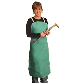 RADNOR™ 24" X 36" Green Cotton/Westex® FR-7A® Flame Resistant Apron With Snap Fasteners Closure