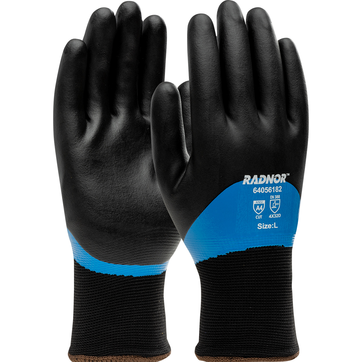 General Purpose Work Gloves: Medium, Nitrile Coated, Nylon 45-101-M