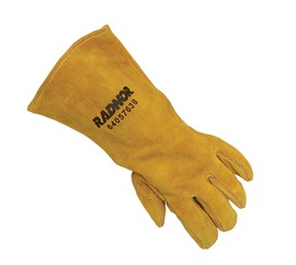 RADNOR™ Large 14" Brown Premium Side Split Cowhide Cotton Lined Stick Welders Gloves
