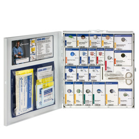 RADNOR™ White Metal Wall Mount 50 Person | Large First Aid Cabinet