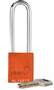 Reece Safety Orange Anodized Aluminum Padlock (Keyed Differently)