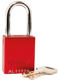 Reece Safety Red Anodized Aluminum Padlock (Keyed Alike Sets)