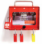 Reece Safety Red Powder-Coated Steel Group Lockout Box