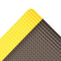 Superior Manufacturing 3' X 5' Black With Yellow Edge Vinyl NoTrax® Bubble Trax® Grande™ Anti-Fatigue Floor Mat