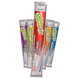 Colorful variety pack of Sqweeze electrolyte freezer pop flavors to purchase to get the free freezer.