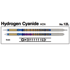 Gastec™ Glass Hydrogen Cyanide Low Range Detector Tube, Yellow To Pink Color Change