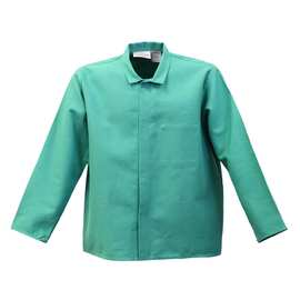Stanco Safety Products™ 2X Green Cotton Flame Resistant Jacket With Hook And Loop Closure