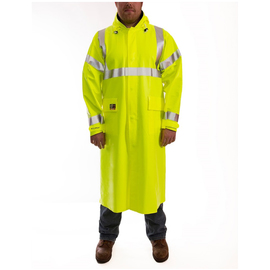 Tingley Medium Hi-Viz Green/Yellow 48" Eclipse™ PVC And Nomex® Rain Coat