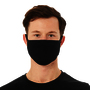 BELLA+CANVAS Medium - Large Black 4.2 Ounce 2-Ply Poly/Cotton Jersey Reusable Face Mask With Subtle Shirring To Fit Nose And Chin (5 Each Per Package) (Not intended for medical use or to replace N95 or other NIOSH-approved respirators.)