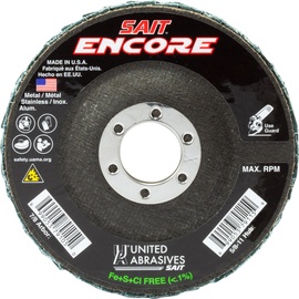 United Abrasives-SAIT 6" X 7/8" 80 Grit Type 29 Flap Disc