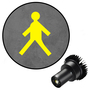 Visual Workplace Inc 25W Yellow Walking Man Symbol Virtual Safety LED Projector