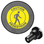 Visual Workplace Inc 25W Yellow Caution Pedestrian Symbol Virtual Safety LED Projector