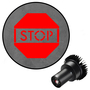 Visual Workplace Inc 25W Red Stop Solid Symbol Virtual Safety LED Projector
