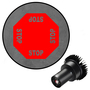Visual Workplace Inc 25W Red 4-Way Stop Symbol Virtual Safety LED Projector