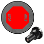 Visual Workplace Inc 25W Red 2-Way Stop Symbol Virtual Safety LED Projector