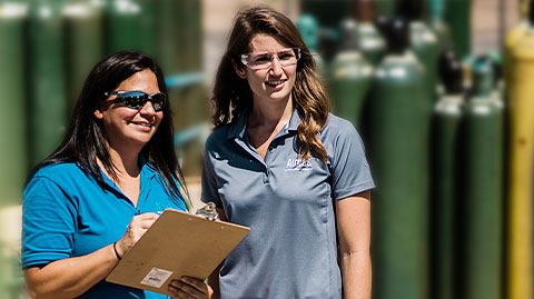 Airgas employees enjoying the workplace