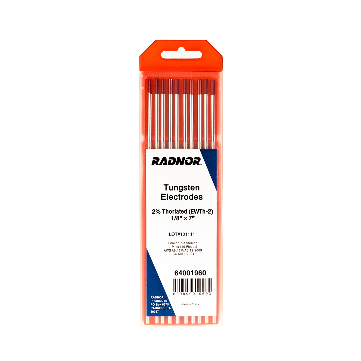 1/8 RADNOR Maintenance Alloy Stick Electrodes 1 Pack 2-Piece Job Pack 