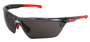 Crews Dominator™ DM3 Gray And Red Safety Glasses With Gray Anti-Fog Lens