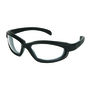Crews Pantera® Black Safety Glasses With Clear Anti-Fog/Anti-Scratch Lens